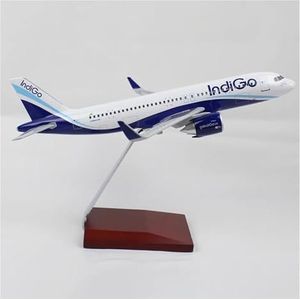 Vliegtuigen Voor Air India Indigo A320 Miniatuur Diecast ABS Plastic Vliegtuigen Model Souvenir - Speelgoed Jongens 1/100 Schaal