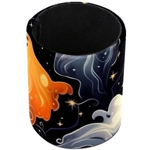 Halloween Spectre Star Staande Etui, Leuke Ronde Penhouder Pouch Potlood Tas Make-up Borstel Dozen voor Schoolstudenten Kantoor Vrouwen Tieners Meisjes Jongens