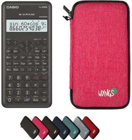 Casio - FX-82MS Rekenmachine - Roze - Batterijgevoed - Lichtgewicht
