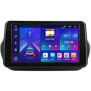 Android 14.0 2 Din Autoradio 9"" Touchscreen Auto Stereo voor Fiat Fiorino Qubo 2008-2017-[Ingebouwd CarPlay/Android auto/DSP/GPS]-Support MIC/Stuurbediening/Bluetooth 5.0(P4 4G+WIFI 8Core 4G+64G)