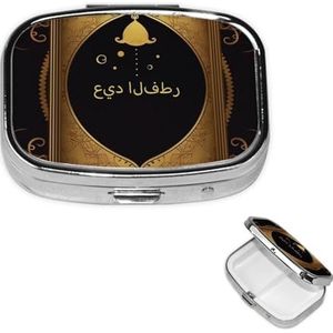 Pillendoos Gouden Kaart Pillendoosje Wekelijkse Pillenorganisator met 3 compartimenten Rechthoekige Pillendoos Kleine Pillencontainer Draagbare Vitamine Houder Dozen voor Supplementen Geneeskunde