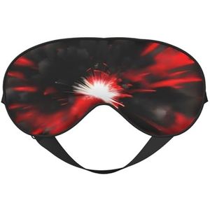 Explosie Burst Rood Zwart Print Comfortabele Slaap Oogmasker Mannen Vrouwen Lichtgewicht Reizen Nap Meditatie Yoga Werk