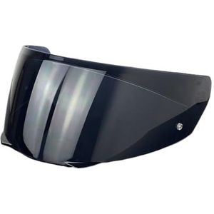 Motorhelm vizier lens, Helmvizier, i90 viziervervangingen HJ-33 Helmschild for HJC i90 Helmen UV-bescherming Winddichte Moto Helmen Onderdelen (Zwart - Alleen for gebruik overdag)(Black-day Use Only)