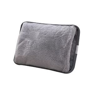 DieffematicRSD Warmwaterkruik Elektrische warmwaterzakwarmer Heat Pack Leuke oplaadbare veiligheid Konijnenbont Herbruikbare warmwaterkruik Plug Hand (Color : Gray)