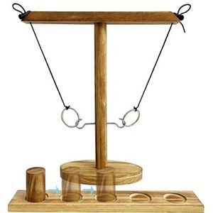 Ring Toss Game Fun Sport Outdoor Indoor Handgemaakte Houten Ring Gooi Haken Snel Interactief Spel Voor Thuisfeest Volwassenen Snel Interactief Spel Party Familie (30-1)