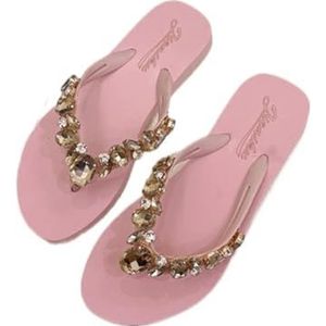 Doucheschoenen, Zomerslippers for dames - Lichtgewicht strandsandalen for casual comfort(Pink,36 EU)
