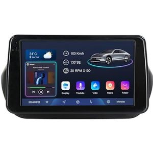 Android 14 9 Inch Touchscreen Autoradio 2 Din voor Fiat Fiorino Qubo 2008-2017 met CarPlay & Android Auto Stuurbediening GPS Navigatie AHD Backup Camera Bluetooth (YS10 (2+32G))