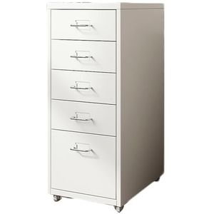 Ladekast, 5 Lades Dressoir For Slaapkamer, Nachtkastje, For Woonkamer, Hal, Kantoor, Klaslokaal, Conferentieruimte, Grote Capaciteit(White)