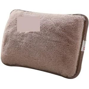 DieffematicRSD Warmwaterkruik Handwarmer Heat Pack Oplaadbare Elektrische Warmwaterzak Veiligheid Konijnenbont Herbruikbare Warmwaterkruik Handwarmer (Color : Brown)