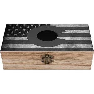 USA Wapenschild Colorado Vlag Houten Doos met Deksel Opbergdozen Organiseren Sieraden Doos Decoratieve Dozen voor Vrouwen Mannen