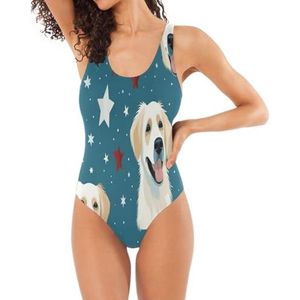 KAAVIYO Kerstster Honden Badmode Eendelig Badpak Pakken Monokini Strandkleding voor Vrouwen Kids Tiener Meisjes, Patroon, XL