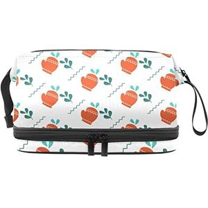 Grote capaciteit reizen cosmetische tas,Make-up tas,Waterdichte make-up tas organisator, mooie handschoenen, Meerkleurig, 27x15x14 cm/10.6x5.9x5.5 in