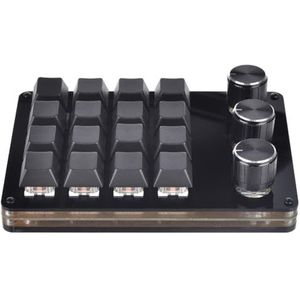 Kalttoy Programmeerbaar Gaming Toetsenbord met 16 Toetsen en 3 Knoppen Mechanisch Toetsenbord