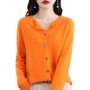 Cashmere Sweaters For Women, Cardigans Sweater, Long Sleeve Soft Warm Cashmere (XX-Large,orange)