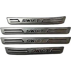 4 STKS Auto Instaplijsten Protector voor Suzuki Swift 2005-2008 2009 2010 2011 2012 2013, RVS Dorpellijst Cover Auto Deur Stappen, Auto Drempel Bescherming Welkom Pedaal Accessoires