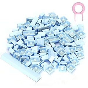 108 Toetsen PBT Keycaps, Ergonomisch Ontwerp Oliebestendig Kleurrijke Video Game Keycap voor Mechanische Toetsenbord(lichtblauw)