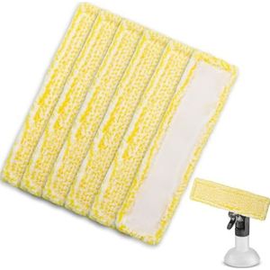 SENLINLIN 6 Stuks Vervangende Microvezel Pads voor Kärcher Raamreiniger Accessoires, Raamwisser Vervangingsdoekjes Geschikt voor Kärcher WV2 WV5 WV6 Plus Premium Raamreinigingsset