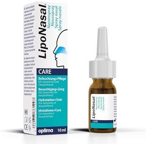 LipoNasal Nasenpflege, Nasenspray zur Befeuchtung und Pflege der Nasenschleimhaut, mit Dexpanthenol, ohne Konservierungsmittel, 10 ml Oplossing
