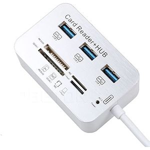 Mini USB 3.0 Multi Hub + kaartlezer Hoge snelheid USB Hub MS/SD / M2 / TF Kaartlezer 3ports USB Splitter for laptop (Size : USB 2.0)