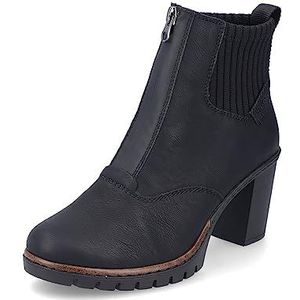 Rieker DAMES Enkellaarzen Y2550, Vrouwen Chelsea Laarzen,laarzen,halve laarzen,bootie,sliplaars,hoog,Zwart (schwarz / 00),37 EU / 4 UK