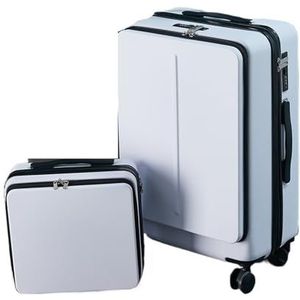 Koffer Met laptoptas Zakenreiskoffer Heren Universele wieltrolley PC Box Trolleybagage (Color : G, Size : 24inch)