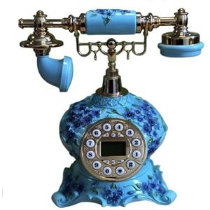 Klassieke Retro Telefoon, Antieke Ouderwetse Knop Kiezen Vaste Lijn, Bedrade Telefoon met LCD-scherm, Geschikt voor Thuiskantoor, Coffeeshop, Bar, Sterrenhotel