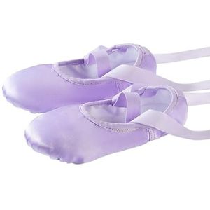 TYNXK Ballerina's voor meisjes, ballerina, roze, nude, vrouwen, satijn, professionele balletschoenen voor dansen, balletpumps, Paars, 44.5 EU