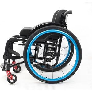 Lichtgewicht rolstoel voor volwassenen, rolstoel van aluminiumlegering, sport opvouwbare transportrolstoel, zelfrijdende handmatige rolstoelen, mobiliteitshulpmiddelen voor volwassenen, met