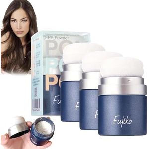 Fujiko Dry Shampoo, Fujiko Hair Powder, Fujiko Pon Pon Powder, Dry Shampoo Powder, Fluffy Powder for Lazy People, No-Wash Fluffy Powder(3pcs)