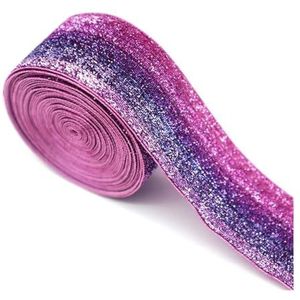 Fluwelen lint 5 meter 38 mm glitter fluwelen lint handwerk naaien stof geschenkverpakking regenboog lint bruiloft kerst doe-het-zelf decoraties benodigdheden (kleur: C)