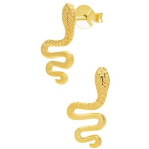 Gold plated oorstekers, slang