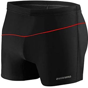 sesto senso Zwembroek voor heren, nauwe wedstrijdzwembroek, waterdicht, M tot 4XL, nauwsluitende badmode, L