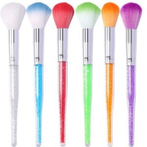 WMMNHY Nagelgereedschap Nagelborstel Nagelstofborstel Kristal Lange steel Make-up Blush Borstel Make-up poederborstel