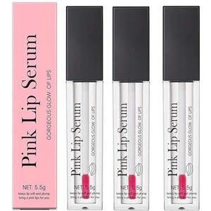 Pink Lip Serum Plumper,Color Changing Lip Gloss,Pink Lip Serum Plump Gorgeous Glow of Lips
