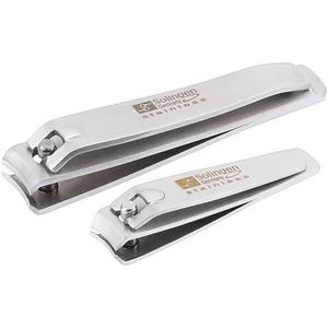 Solingen Nagelknipper | 2 stuks professionele scherpe gereedschapsset | roestvrij staal metaal gemaakt in Duitsland | Kit voor manicure en pedicure teennagelverzorging voor dames, heren en baby's