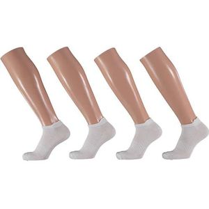 Morethansocks - Bamboe Sneakersokken Kids - Wit - 8-Pak - Stripes - Maat 31/34 - Sneakersokken kinderen - Kindersokken - Bamboe sokken