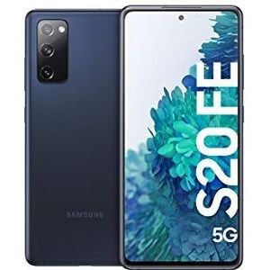 Samsung Galaxy S20 FE 5G, Android Smartphone, 6,5 inch Super AMOLED-display, 4.500 mAh accu, 128 GB/6 GB RAM, mobiele telefoon in 6 felle kleuren, donkerblauw
