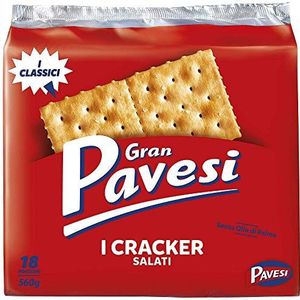 12x Gran Pavesi crackers salati zoutgebak gezouten 560g koekjes gebak