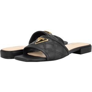 GUESS Dames Tameli platte sandaal, zwart 001, 6 UK, Zwart 001, 39 EU