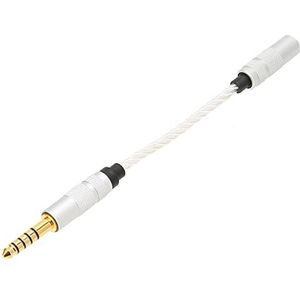 Hoofdtelefoonadapterkabel, 4,4 mm gebalanceerd naar 3,5 mm stereokabel Lossless Clear Outer Skin Wearable Verguld voor Sound Player