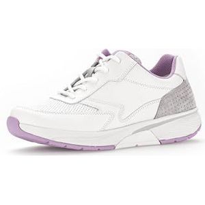 Gabor Low-Top sneakers voor dames, lage schoenen voor dames, Wit Light Grey Lila 52, 41 EU