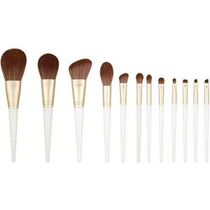 Make-up borstel-The Sky Blue 11 Stks Super Soft Fiber Makeup Borstels Set-Hoge Kwaliteit Face & Eye Cosmetische Pennen-Synthetische Haarborstel Cleaner voor make-upborstels