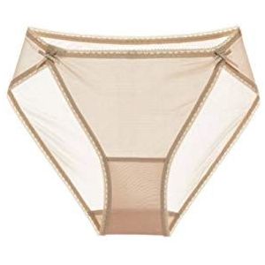 SilRiver Dames 100% Zijde Comfortabele Slipjes Ondergoed Zijde Slips Ademend Stretch Modieuze Slips Zijdeachtige Touch, beige, XL