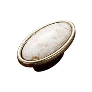 Europese marmeren kast keramische handgreep handstijl retro enkel gat lade kast deurklink kledingkast deurklink (maat : 3017 16 verfijnd geel marmer)