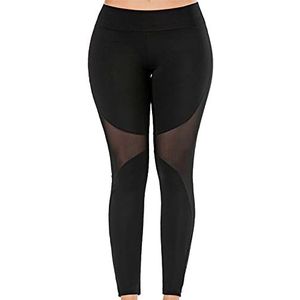 PRJN Yogabroek voor vrouwen Hollow Out Naadloze Gym Leggings Hoge Wasited Workout Leggings voor Hardlopen Gym Workout Fitness Yoga Broek met Zakken Buikcontrole Leggings voor Gym Yoga Hardlopen Workout, A-zwart, S