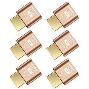 FUERAN Dummy Plug Headless Ghost Display Emulator DDC EDID Emulator Fake Display 4K HDMI-compatible@60Hz-6Pack