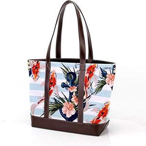 Laptop Tote tas met sneeuwpop peperkoek man en maretak op witte achtergrond,Draagtassen Casual Canvas Business Werk Tote tas Aktetas voor Computer School Office