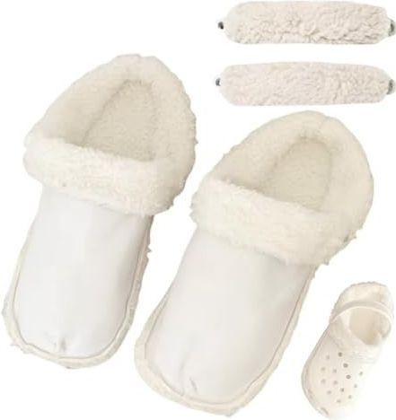 Crocs - Vervangende Inlegzolen - Pluizige Bontvoering - Korte Pluche Binnenzool