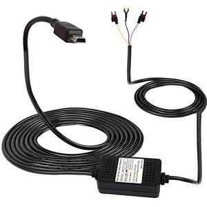MEIRIYFA Dash Cam ACC hardwire kit, mini USB hardwire dashcam kit step-down kabel, 12V-24V naar DC 5V 3A Car Dash Charger netsnoer - 3,5 m