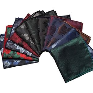 Mannen en vrouwen zak vierkanten, Set met meerdere bedrukte herenhanddoeken zakaccessoires, borstzakhanddoekdecoratie